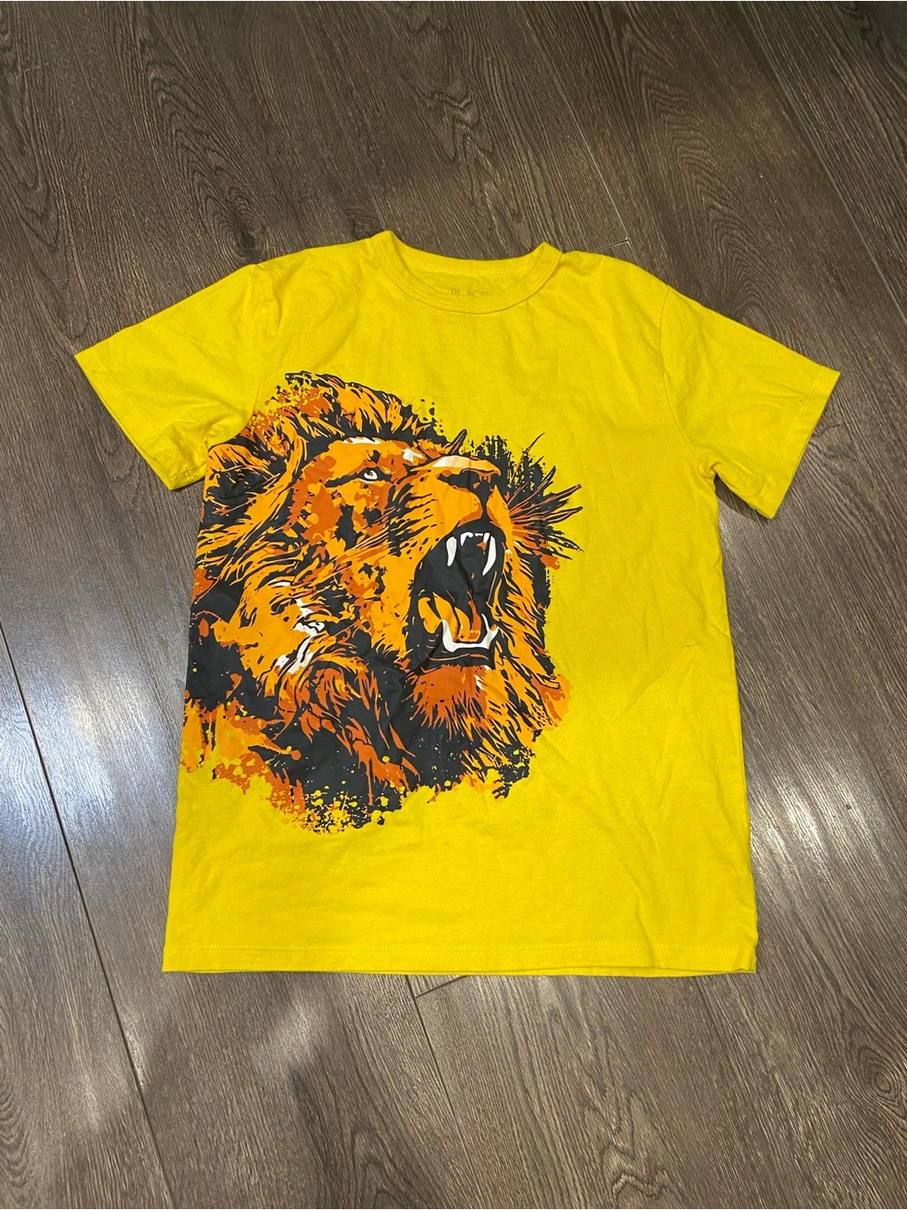 Place Yellow Tee with Roaring Lion Graphic